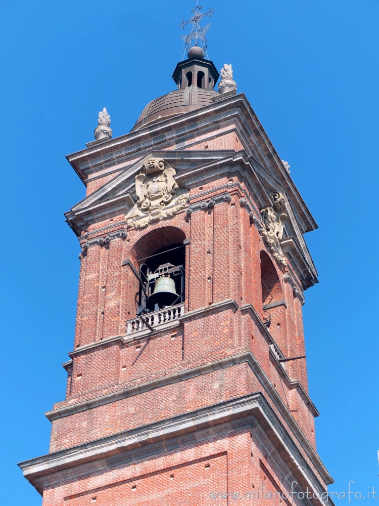 Monza (Monza e Brianza) - Parte superiore del  campanile del Duomo di Monza